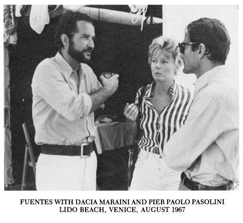 Fuentes with Dacia Maraini and Pier Paolo Pasolini