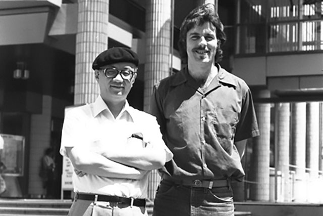Frederik L. Schodt with manga legend Osamu Tezuka in 1981