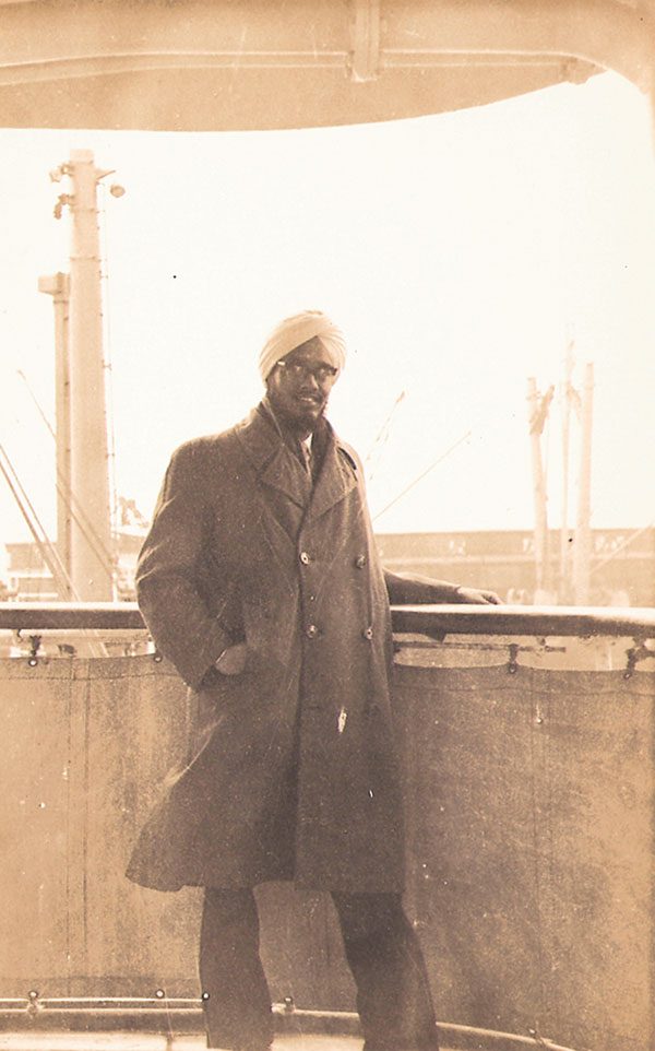 The author’s father, Surinder Singh, onboard  The Southampton bound for England, 1958