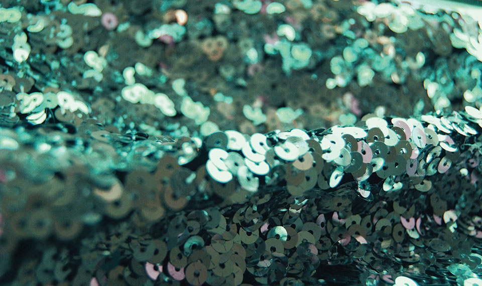 Green sequins. Photo by Soffie Hicks