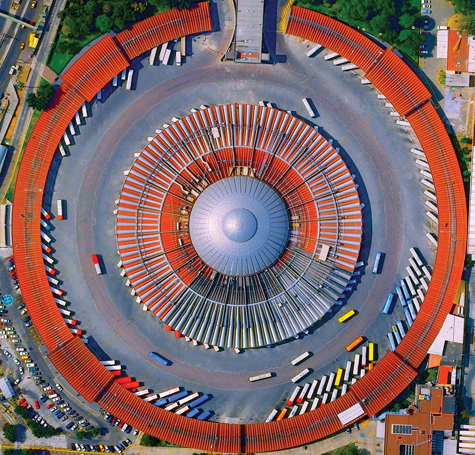 Mexico City’s TAPO station from above. Photo: Anthony Quigley