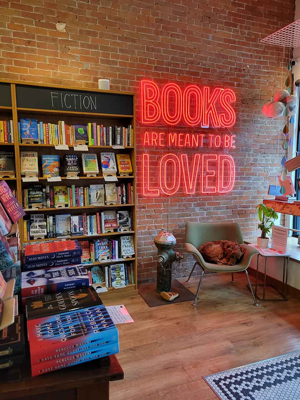 A photograph of the interior of Dog Eared Books