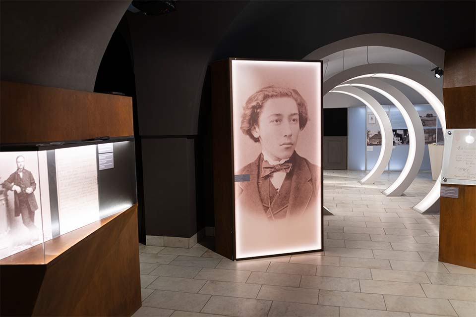 A photograph of the entrance to a Joseph Conrad exhibit in a museum