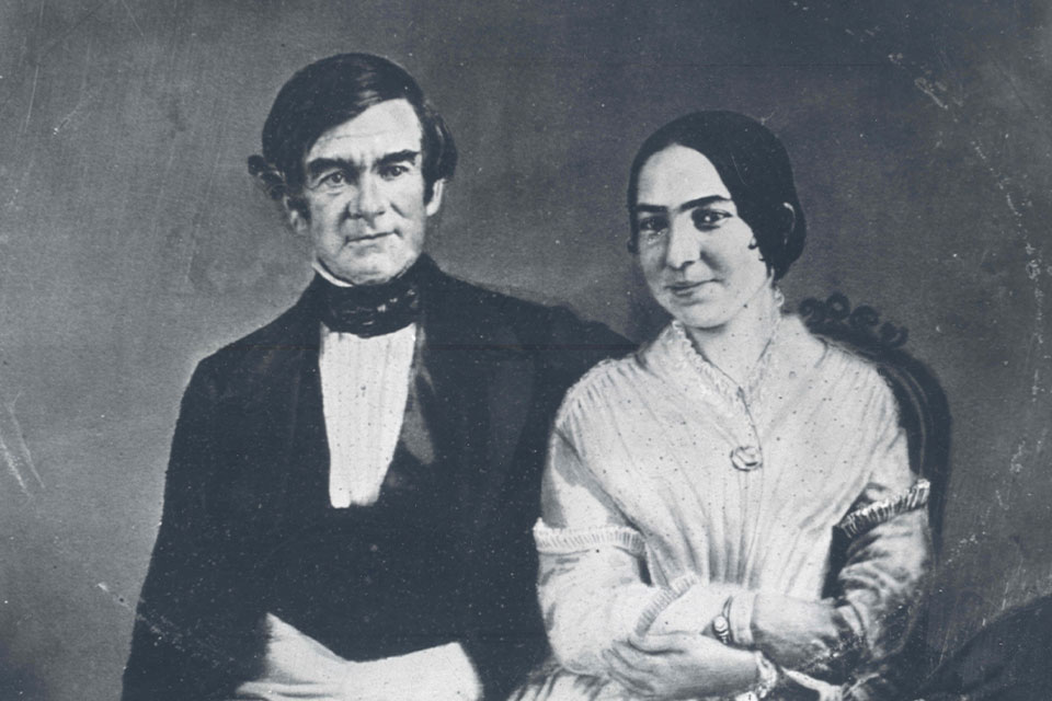 A photograph of John Ross (1790–1866) and Mary B. Stapler Ross (1825–1865)