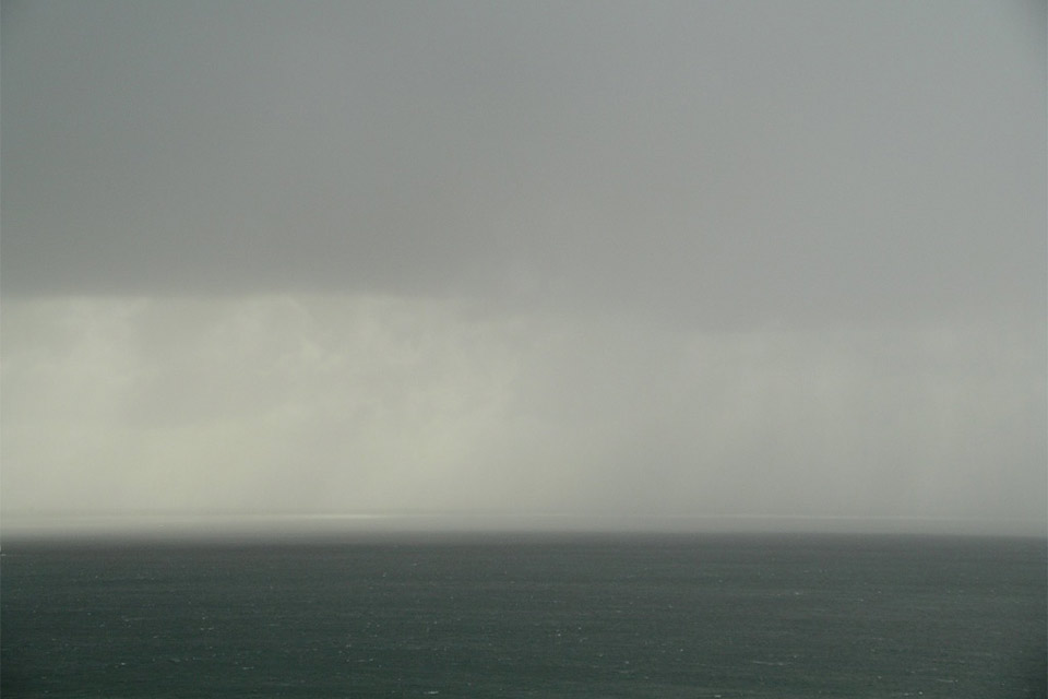 A downpour in the mist
