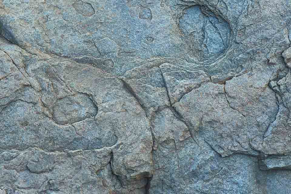 A craggy rock face