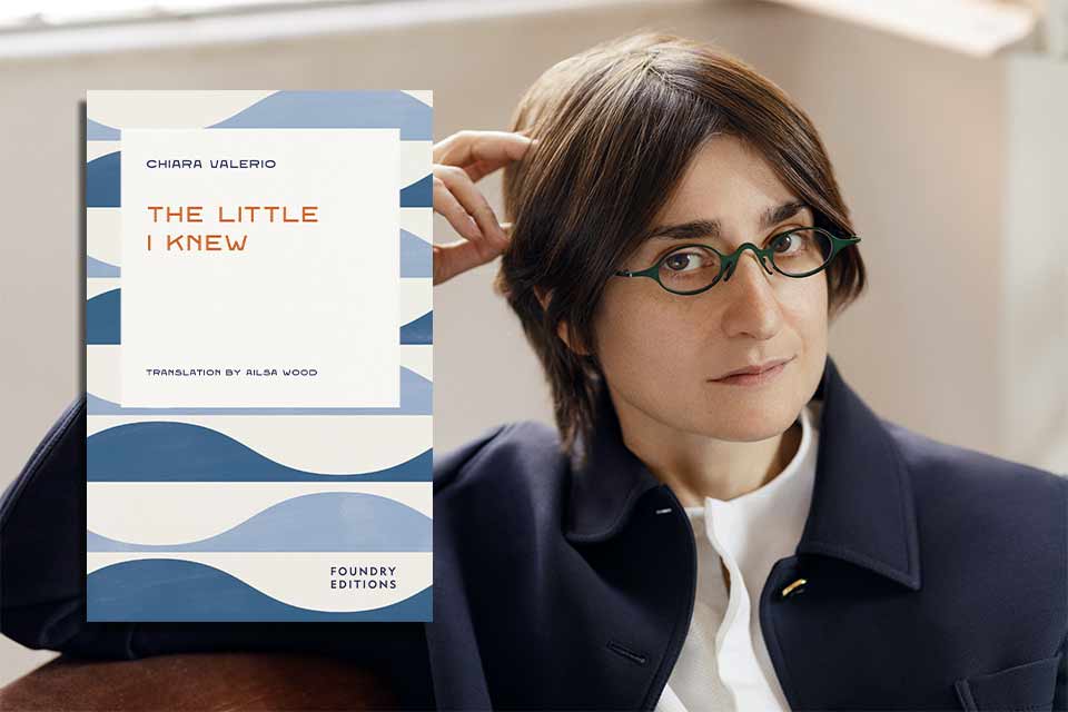 Chiara Valerio with the cover to her book The Little I Knew