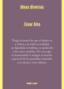 The cover to Ideas diversas by César Aira