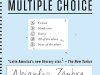 The cover to Multiple Choice by Alejandro Zambra