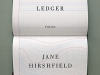 The cover to Ledger by Jane Hirshfield