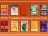 Covers to several of the books discussed below. Text reads: WLT's 75 Notable Translations of 2025.