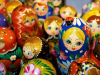 A crowded cluster of dolls