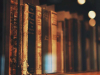 A photograph of a row of books