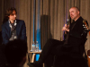 Patricio Ferrari and Nikola Madžirov conversing on a stage