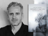 José Luís Peixoto with the cover to his book Homecoming