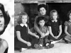 A photo of Claribel Alegría taken in 1953 juxtaposed with a photo of the Flakoll-Alegría family in 1959