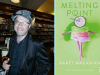 A photograph of Baret Magarian juxtaposed with the cover to his book, Melting Point