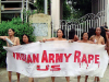 A group of women stripped naked in broad daylight to protest against the brutality of the Assam Rifles army contingent (July 2004).