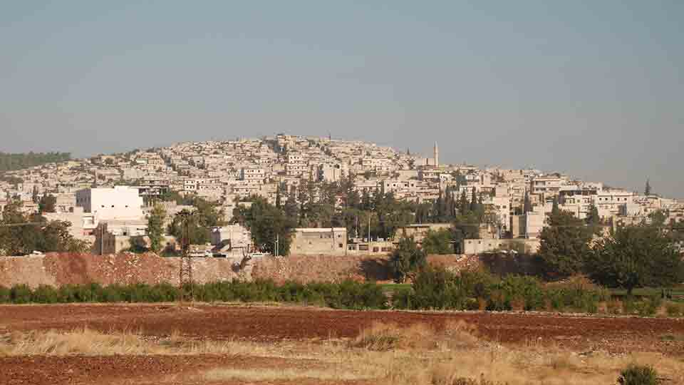 The city of Afrin, rising on a hill above the plain