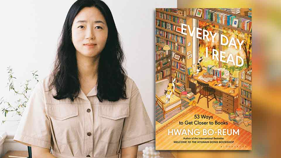 Hwang Bo-reum with the cover to her book Every Day I Read