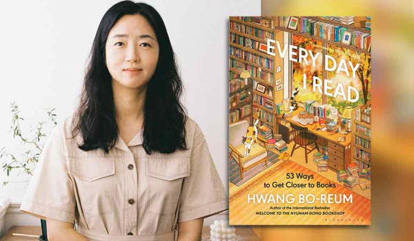 Hwang Bo-reum with the cover to her book Every Day I Read