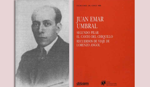 Juan Emar and the cover to his book Umbral