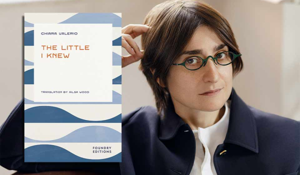 Chiara Valerio with the cover to her book The Little I Knew