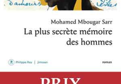 The cover to La plus secrète mémoire des hommes by Mohamed Mbougar Sarr