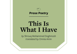 Text restates the title of the poem and author and translator info