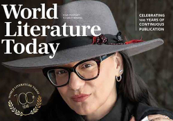 A crop of the cover to the Jan 2026 issue of WLT. Cherie Dimaline. Text reads: World Literature Today. Your Passport to Great Reading. Celebrating 100 Years of Continuous Publication. 