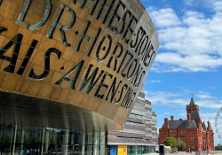 A photograph of The Wales Millennium Centre 