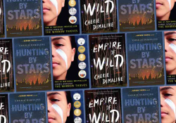 A tile collage of the covers to Cherie Dimaline's books