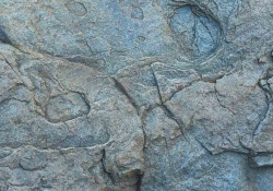 A craggy rock face