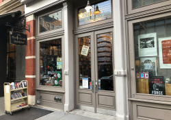 The exterior of the Mysterious Bookshop