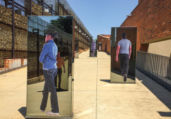 Walkway outside the Apartheid Museum in South Africa.