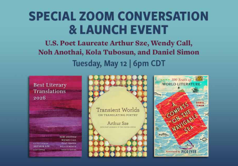 Text announces a special Zoom conversation & launch event on May 12 starting at 6 pm